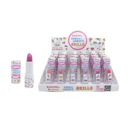 Barra de Labios Transparente Con Purpurina