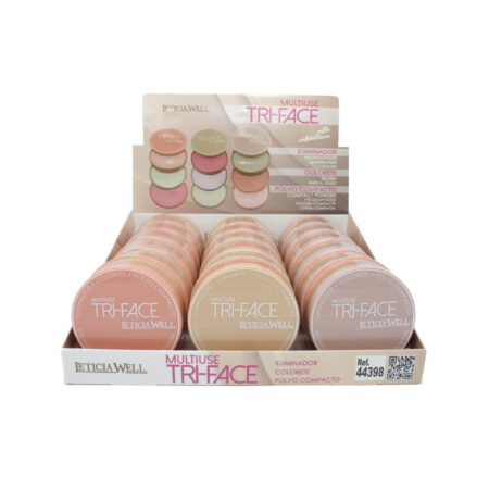 Trio Iluminador + Colorete + Polvo Compacto - Leticia Well