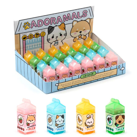 Mini Bálsamo Labial Brick de Leche y Animales