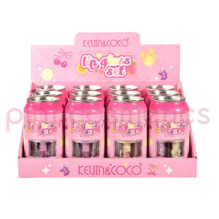 Set Lata Refresco Brillo de Labios