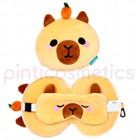 Almohada de Viaje con Antifaz Capibara