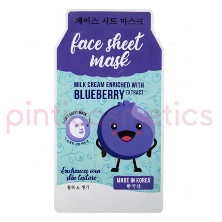 Mascarilla Facial Hidratante Coreana Arándanos