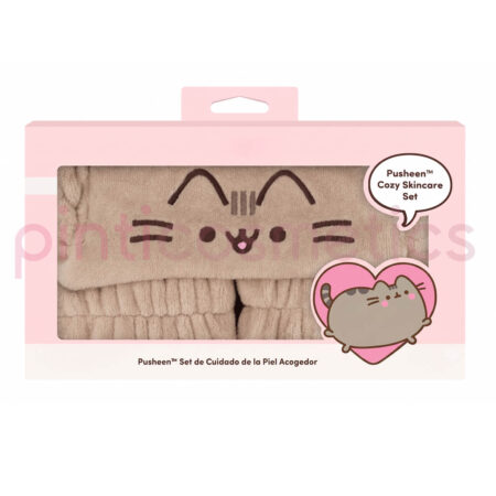 Set Skincare Turbante + Muñequeras Pusheen