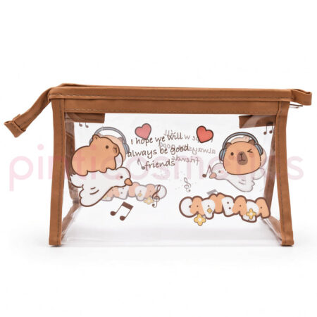 Estuche transparente Kawaii Capibara