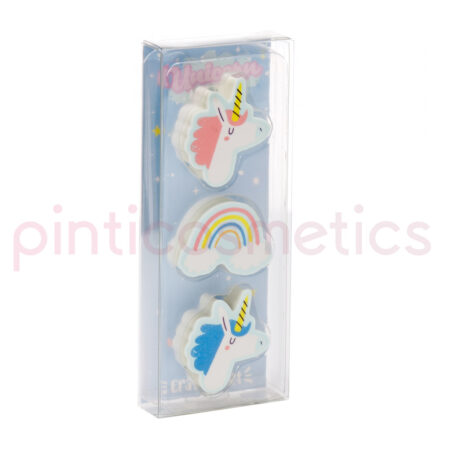 Set de 3 Gomas de Borrar Unicornio Mágico