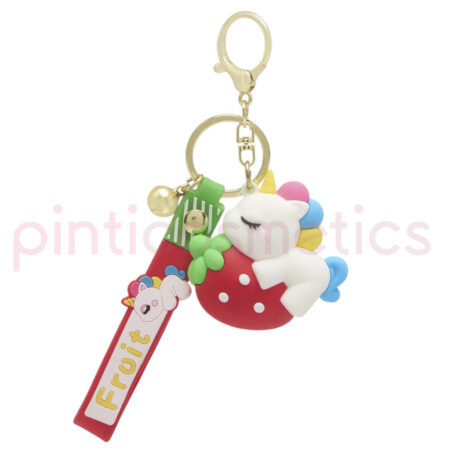 Llavero Kawaii Unicornio Fresa